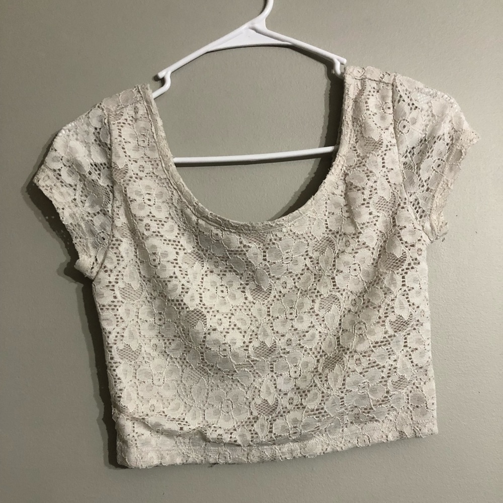 Off white crop top